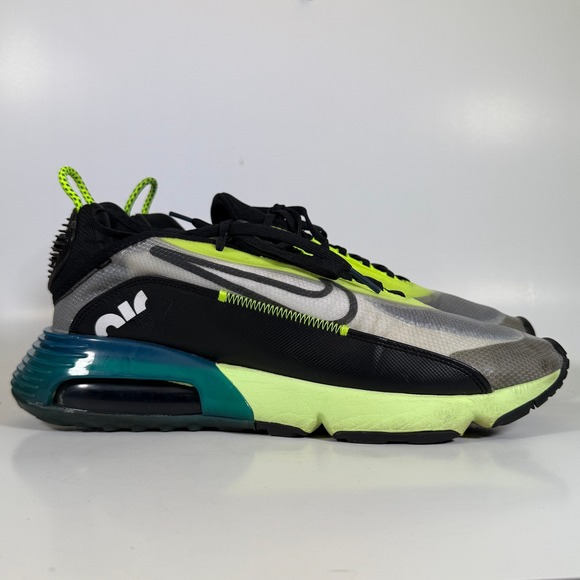Nike Air Max 2090‎ Volt Teal Black Athletic Running Shoes Mens - Picture 3 of 7